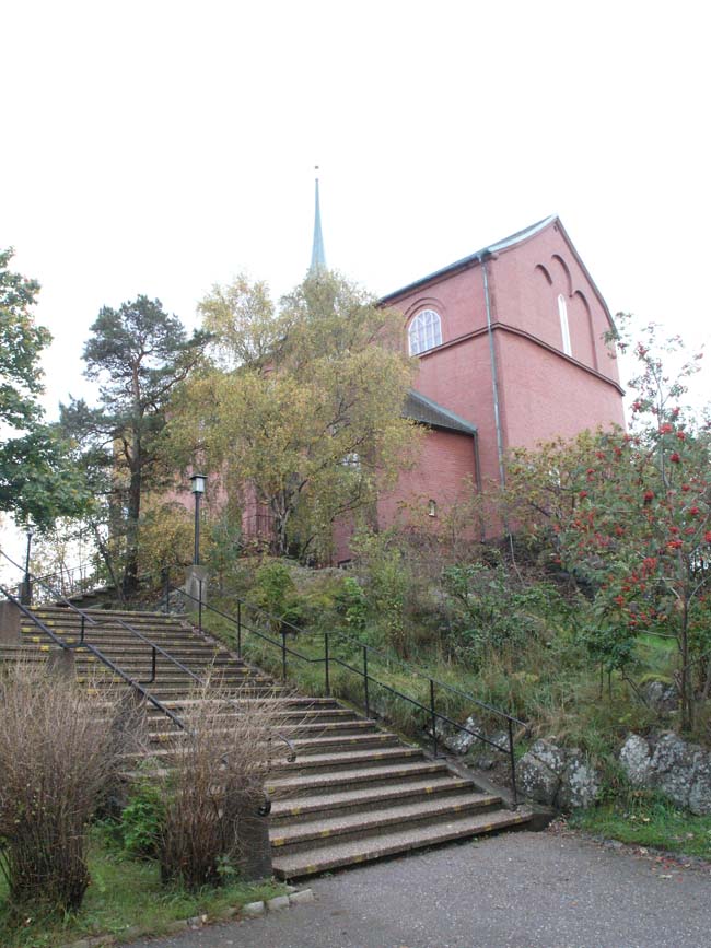 Nynäshamns kyrka, trappan till norra vapenhuset