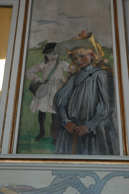"Framtidens kvinna". Dessa flickor gick på skolan då Carl Larsson gjorde målningarna.