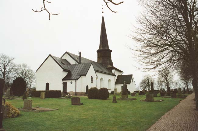 Söndrums kyrka, exteriör. Fasader mot NO.