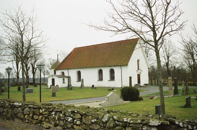 Stråvalla kyrka, exteriör. Fasader mot SO.