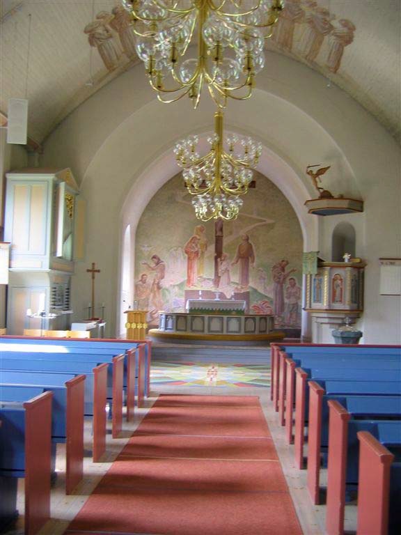 Gislaveds kyrka, interiör mot koret.