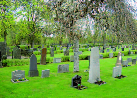 Inom Ekeberga kyrkogård finns ett flertal olika gravvårdstyper i de olika
kvarteren. Kvarter A