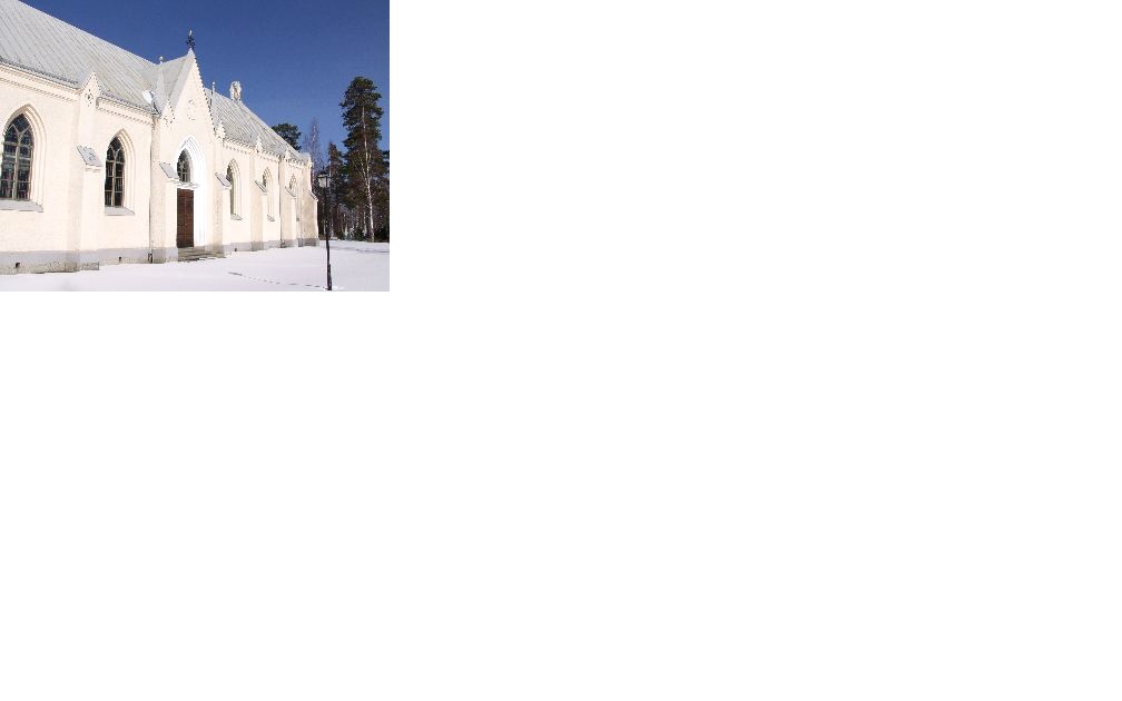 Stjärnsunds kyrka, exteriör bild av södra långsidan. 