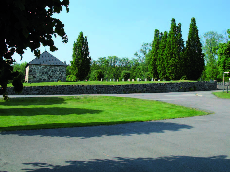 Gamla kyrkogården fotograferad från norr.