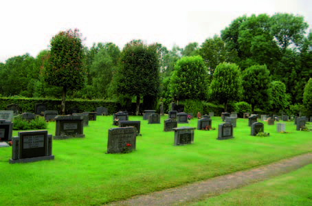 Kvarter J består av gravvårdar från främst 1940- 50-talen.