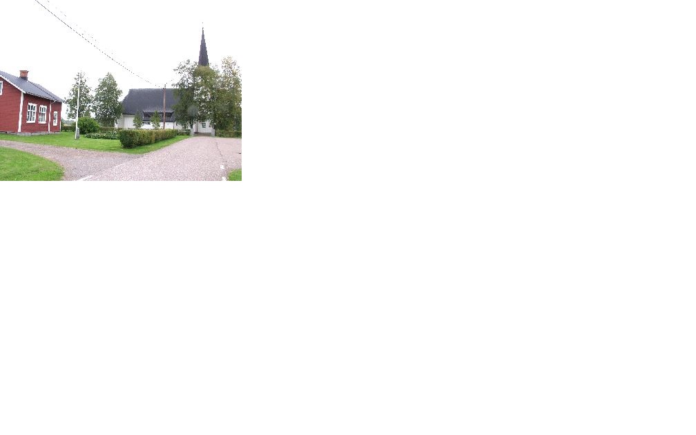 Yttermalungs kapell med omgivande miljö sedd från norr.