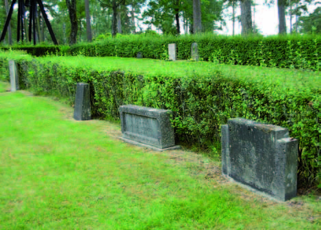 Några av gravarna i allmänna linjen.