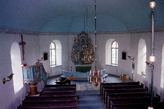 Karleby kyrka interiör kor. Negnr 01/277:23