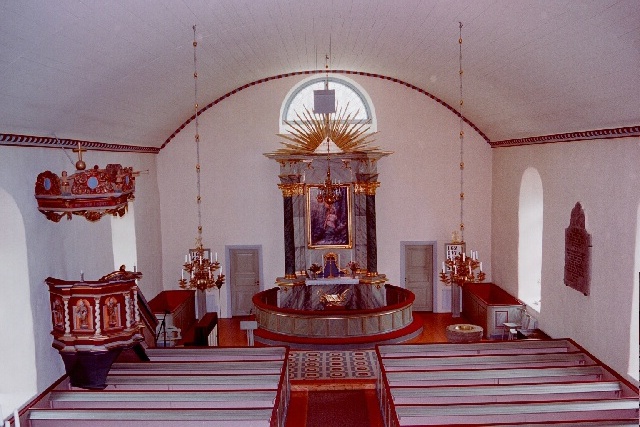 Grolanda kyrka interiör kor. Negnr 01/266:6a