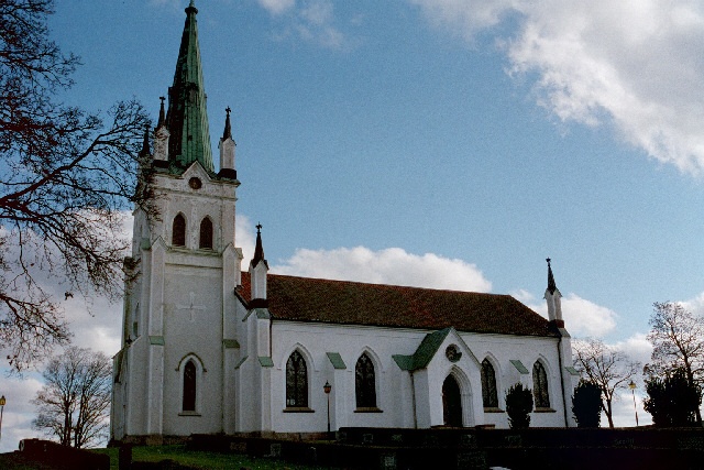 Dala kyrka exteriör västra fasaden. Negnr 01/284:26a