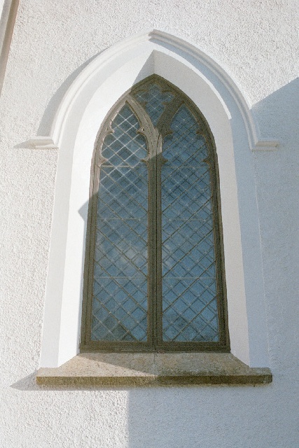 Dala kyrka exteriör fönster. Negnr 01/284:30a