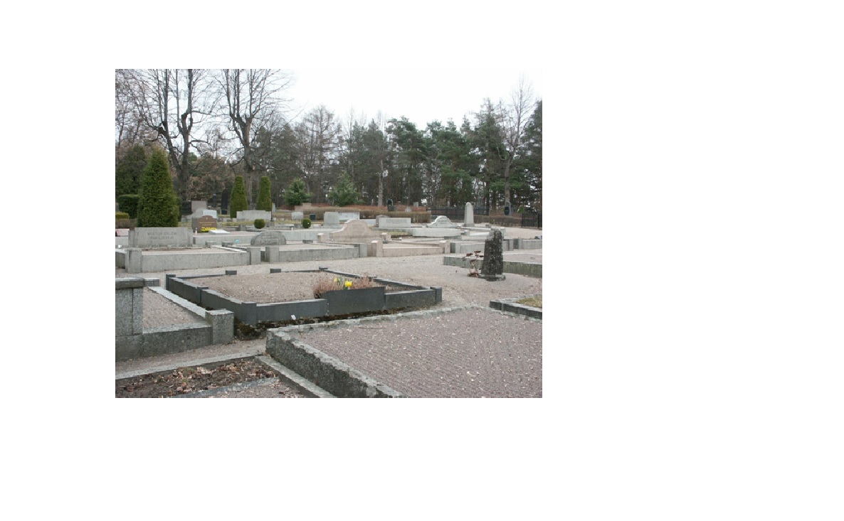 Kyrkogårdens norra del med sin sällsynt enhetliga karaktär från 1900-talets början. 