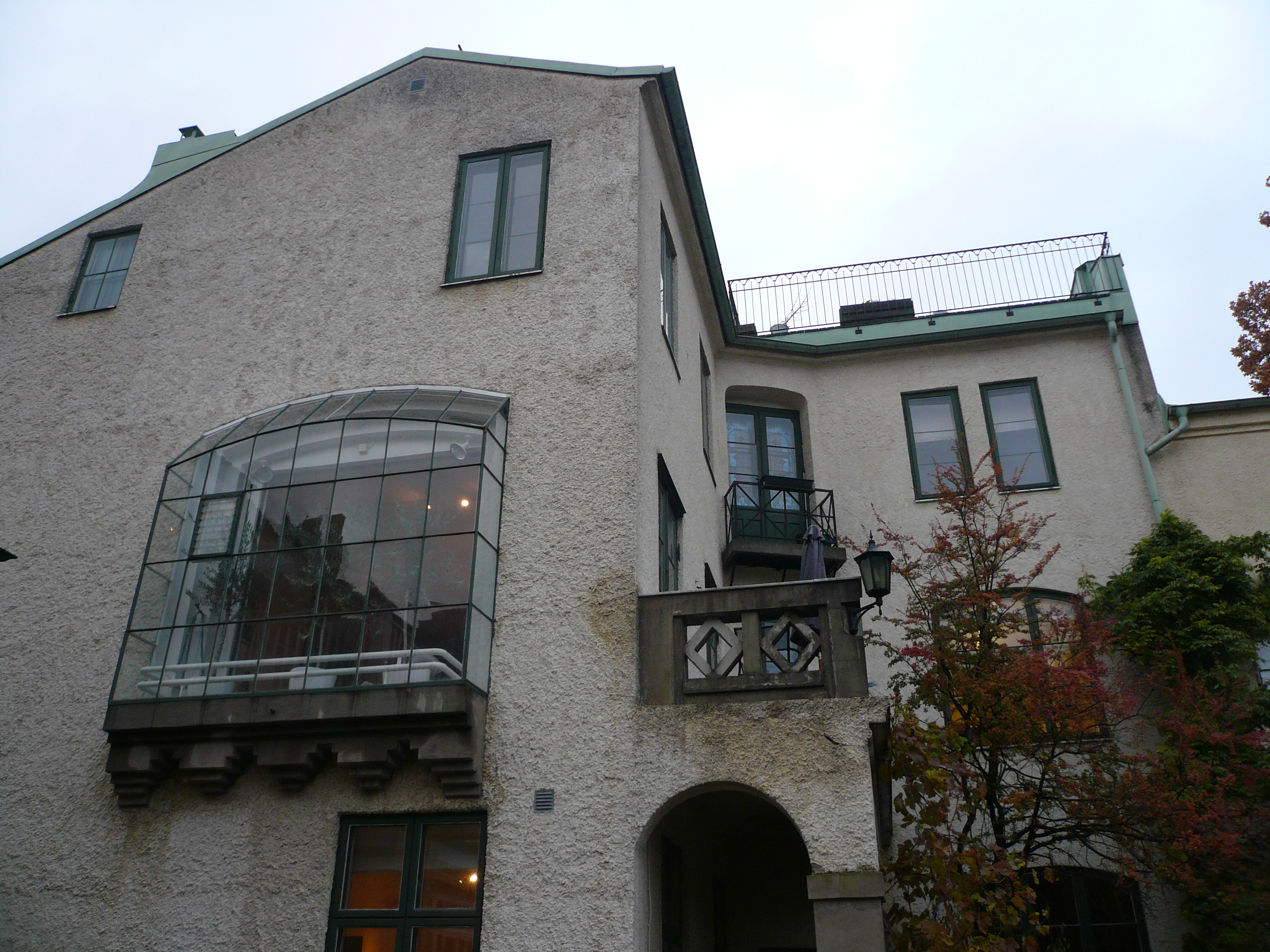 Zettervallska villan. Huvudbyggnadens södra fasad.