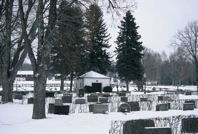 Bårhuset på den sydöstra deln av kyrkogården