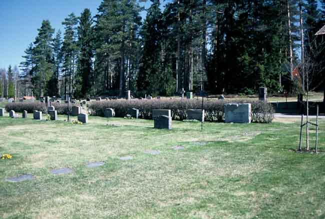 Kyrkogården söder om kyrkan.
