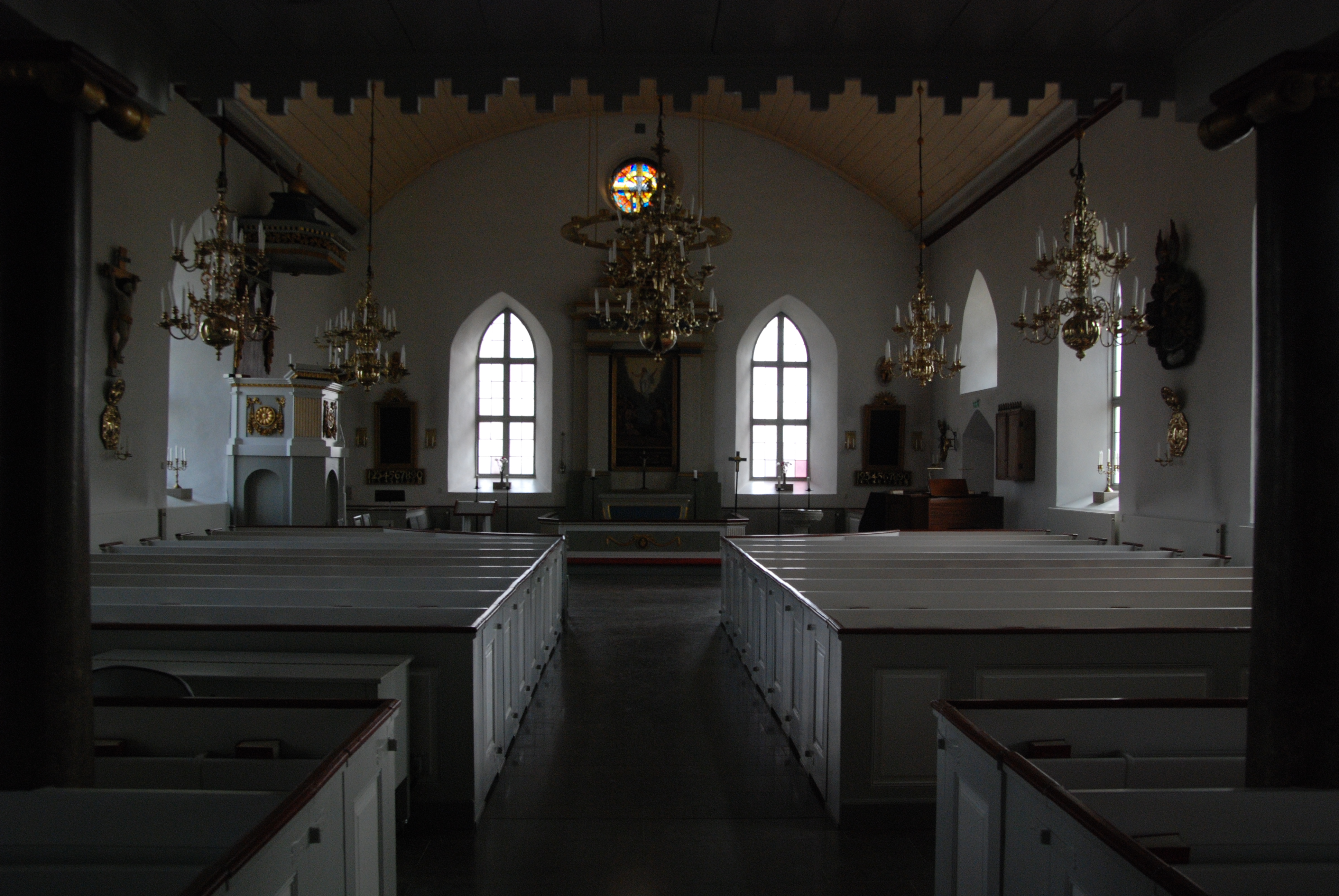 Torslunda kyrka, interiör.
