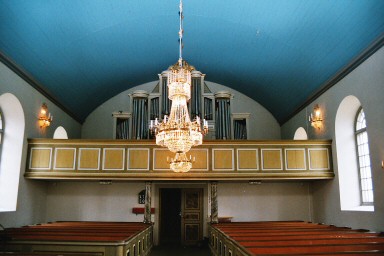 Trässbergs kyrka, vy mot läktaren. Neg.nr 03/171:15.jpg
