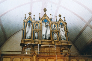 Tådene kyrka, orgelfasad. Neg.nr.03/141:05