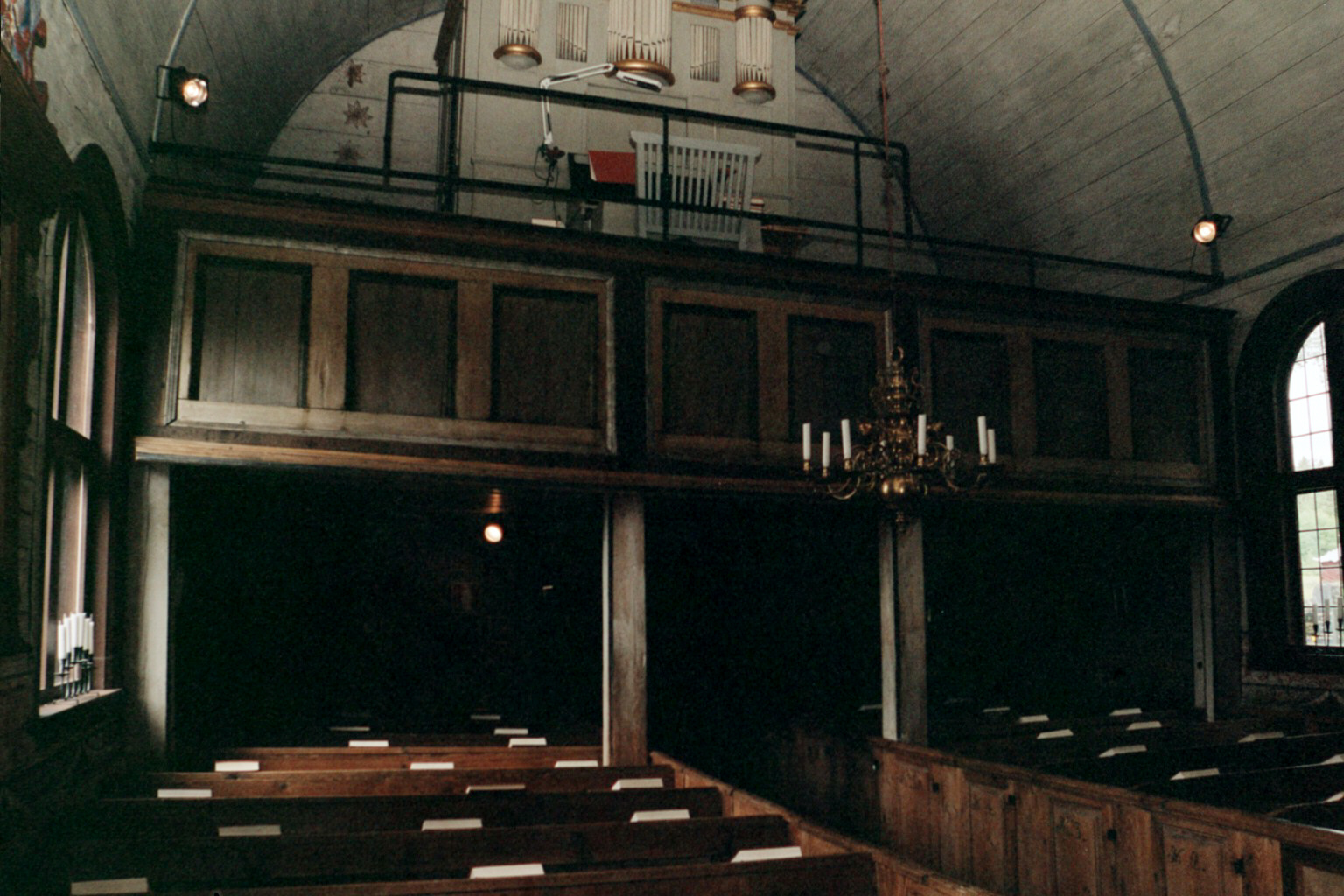 Håsjö gamla kyrka, interiör, kyrkorummet. 