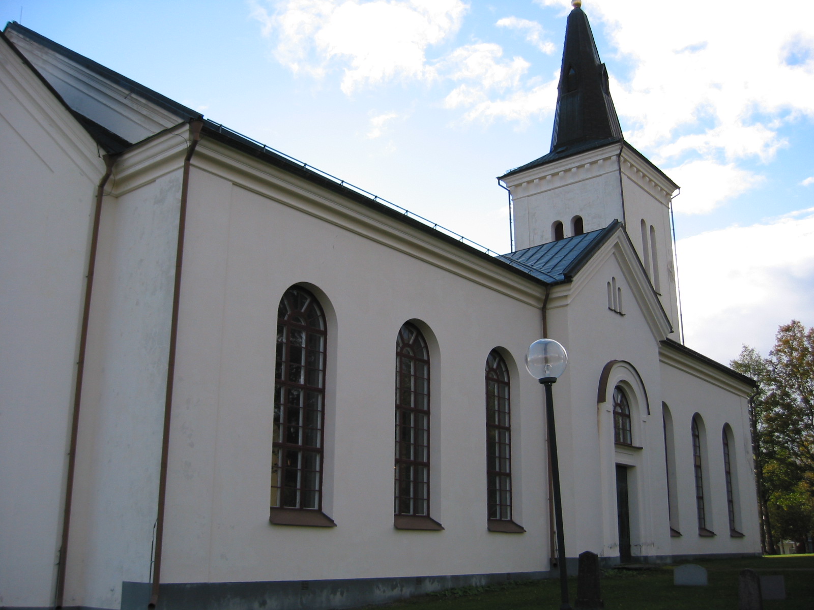 Kalls kyrka, exteriör, norra fasaden sedd från nordöst. 