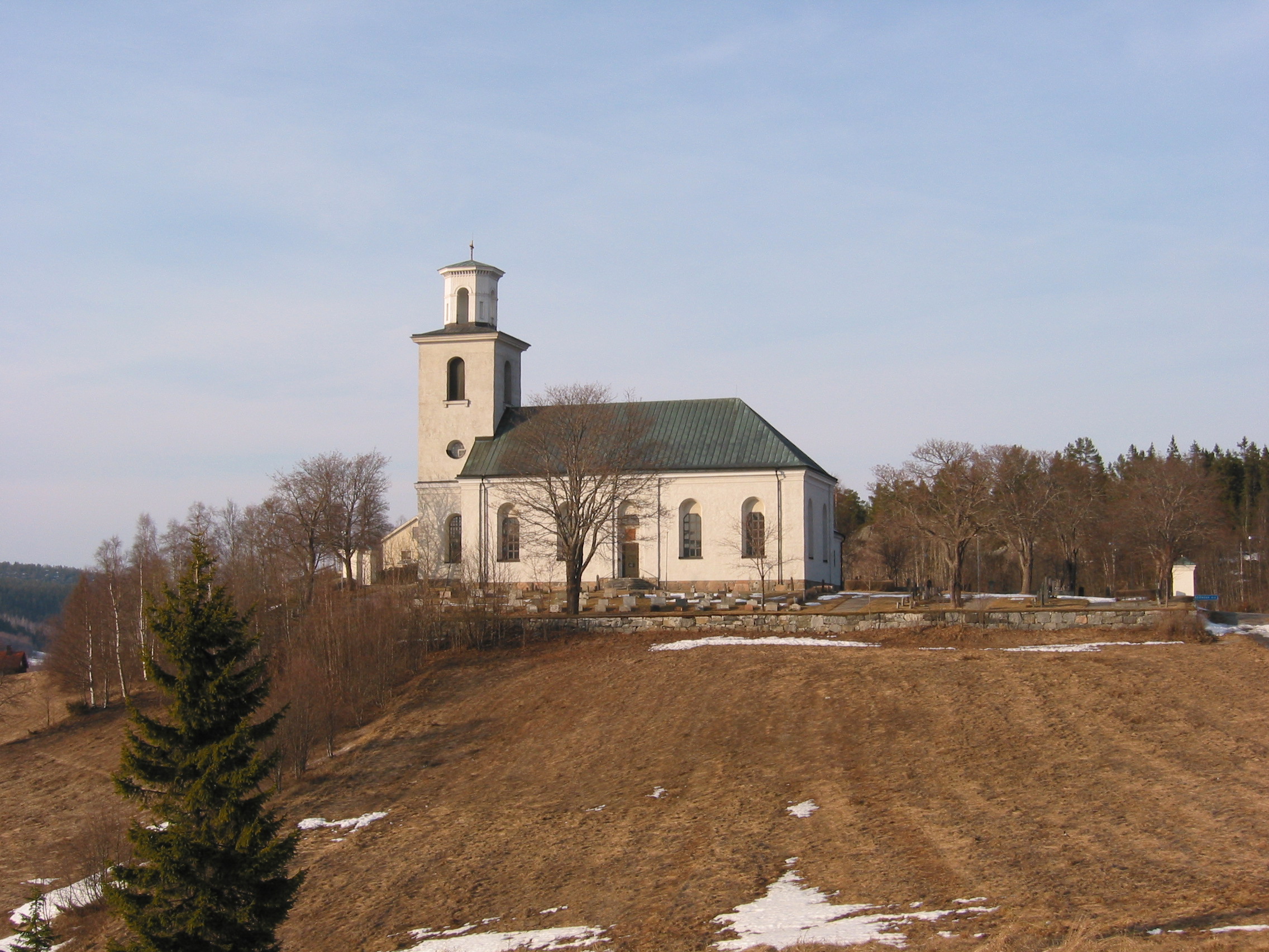 Häggdångers kyrka, vy från söder. 
