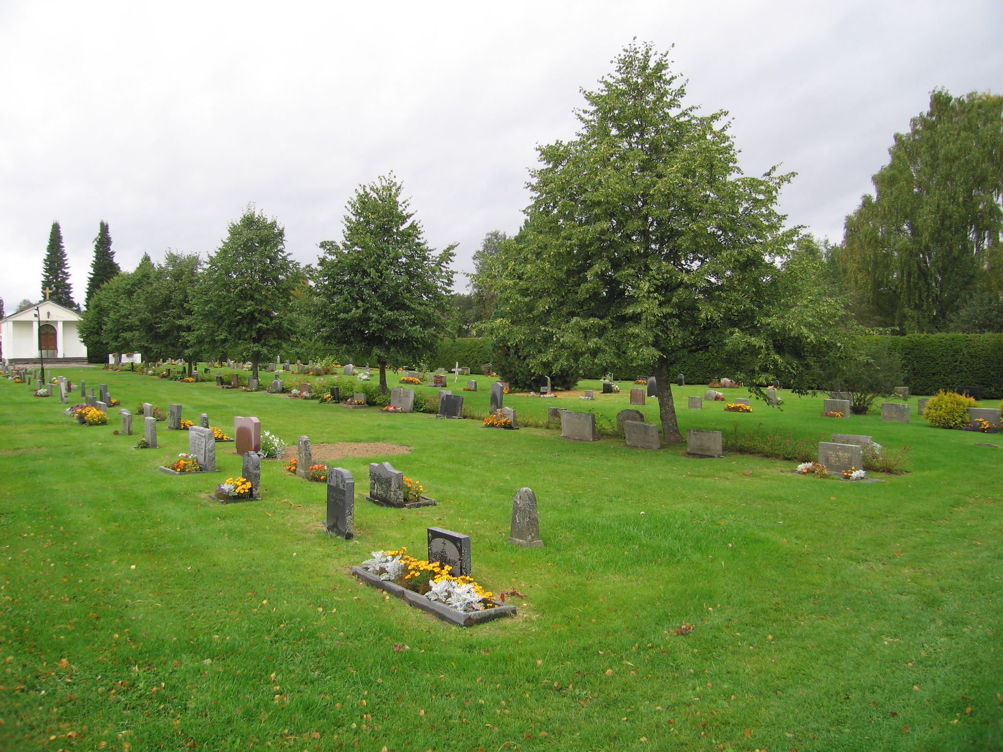 Ådals-lidens kyrkogård, vy från sydöst. 