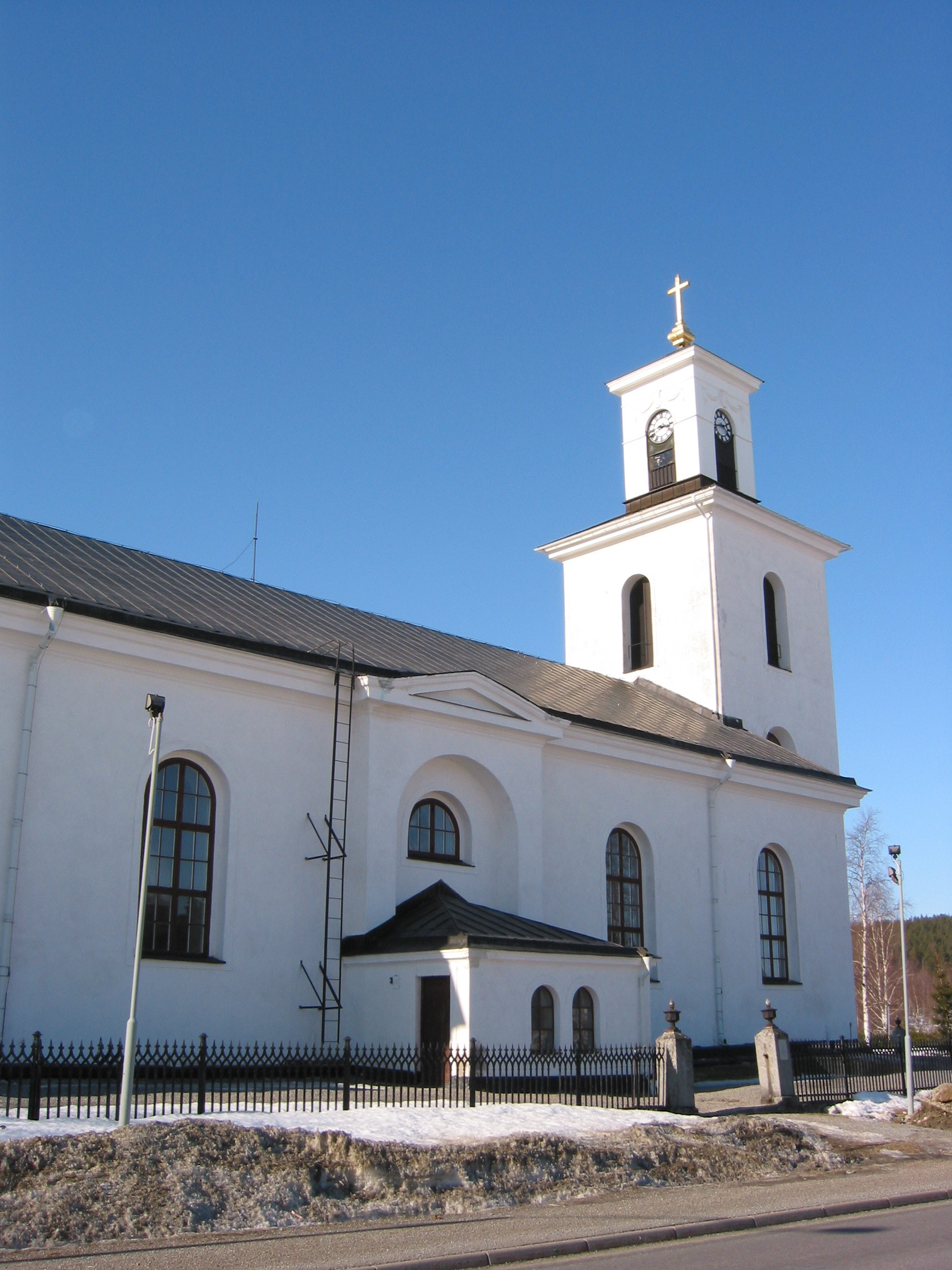 Bjärtrå kyrka, exteriör, norra fasaden. 