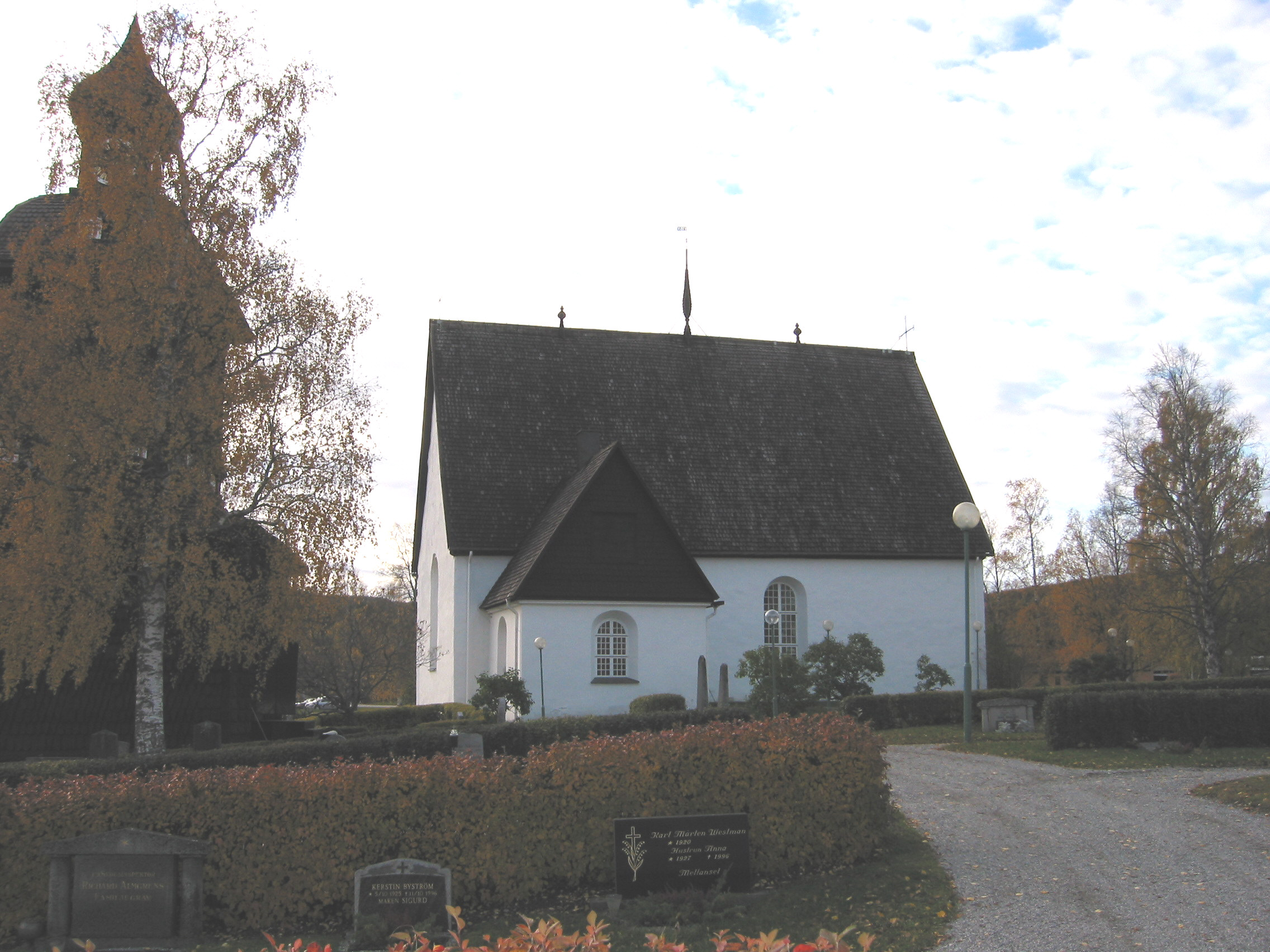 Anundsjö kyrka, exteriör, norra fasaden. 