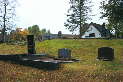 Kyrkogården från nordost. 