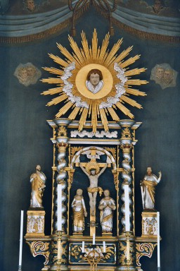 Liareds kyrka, altaruppsats av Jöns Lindberg. Neg.nr. B963_024:04. JPG.