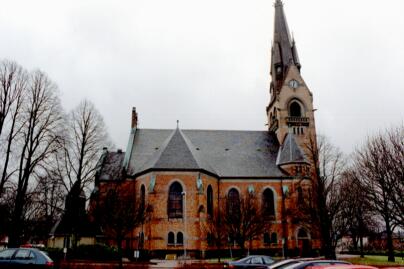 Gustav Adolfs kyrka, nordfasaden.