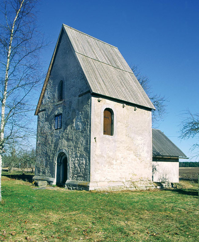 Det medeltida gavelfarstuhuset vid Vatlings i Fole.
Ur: Haase, S. Ström, G. Byggningar u häusar. 2004
