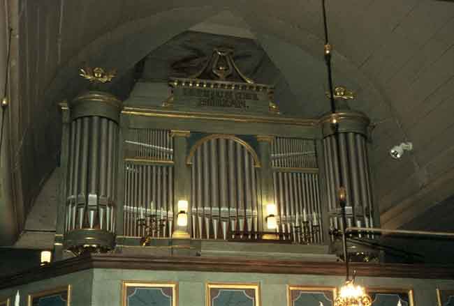 Detalj av orgelfasaden.