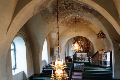 Interiör av Dalums kyrka. Neg.nr. B963_019:06. JPG.