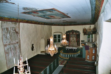 Interiör av Vesene kyrka. Neg.nr. B961_039:07. JPG.