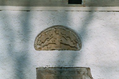 Romanskt tympanon på Siene kyrka. Neg.nr. B961:060:09. JPG. 