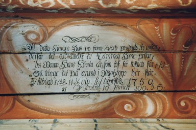 Inskription på hålkäl i Algutstorps kyrka. Neg.nr. B961_048:22. JPG.