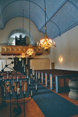 Interiör av Asklanda kyrka. Neg.nr. B961_050:03. JPG.