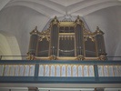 Lindesbergs kyrka, interiör, kyrkorummet, orgelläktaren. 