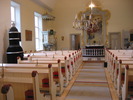 Ljusnedals kyrka, interiör, kyrkorummet mot koret i öster. 