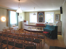 Klockestrands kapell, interiör, kyrksalen från nordöst. 
