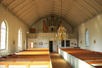 Rya kyrka, långhuset med orgelläktaren