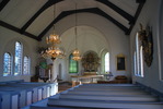 Skånes-Fagerhults kyrka, långhuset mot koret