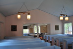 Skånes Värsjö kapell, kyrkorummet mot samlingssalen
