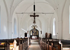 Kyrkorummet med dess högresta triumfbåge och triumfkrucifix från 1400-talet