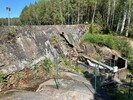 Den tidigare verksdammen vid Älvsåkers Kraftaktiebolags vattenkraftverk.