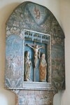 Humla kyrka, senmedeltida altarskåp med barockmålningar. Neg.nr. B963_018:21. JPG.