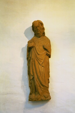 Våmbs kyrka, skulptur från 1300-talet, föreställande Johannes döparen. Neg nr 02/171:02.jpg