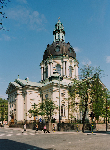Gusaf Vasa kyrka, exteriör från öster. 