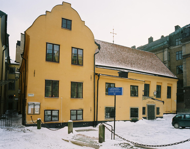 Finska kyrkan, exteriör från norr. 
